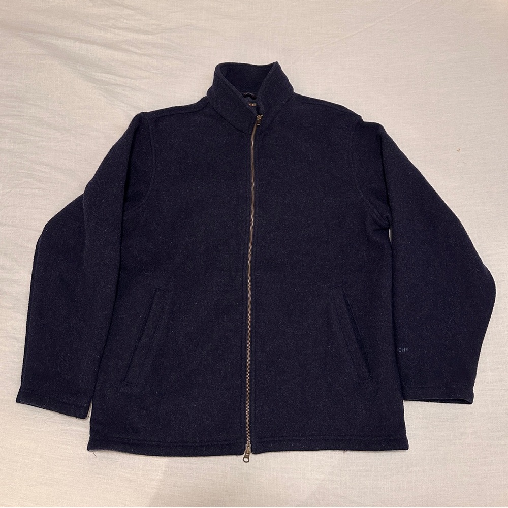 Woolrich navy blue oversized wool coat